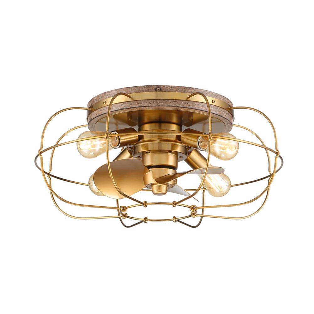 Did You Know an Industrial Aged Brass Ceiling Fan with Lights Fits Beautifully into Lighter Tone  Spaces?