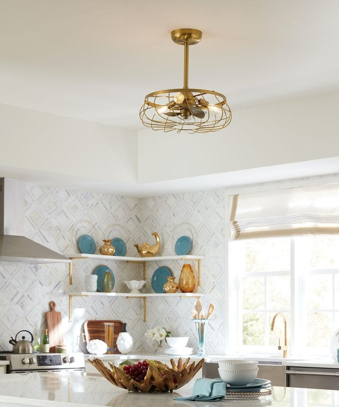 How Interior Designers use an Industrial Brass Ceiling Fan to Set the Tone of a Room’s Style