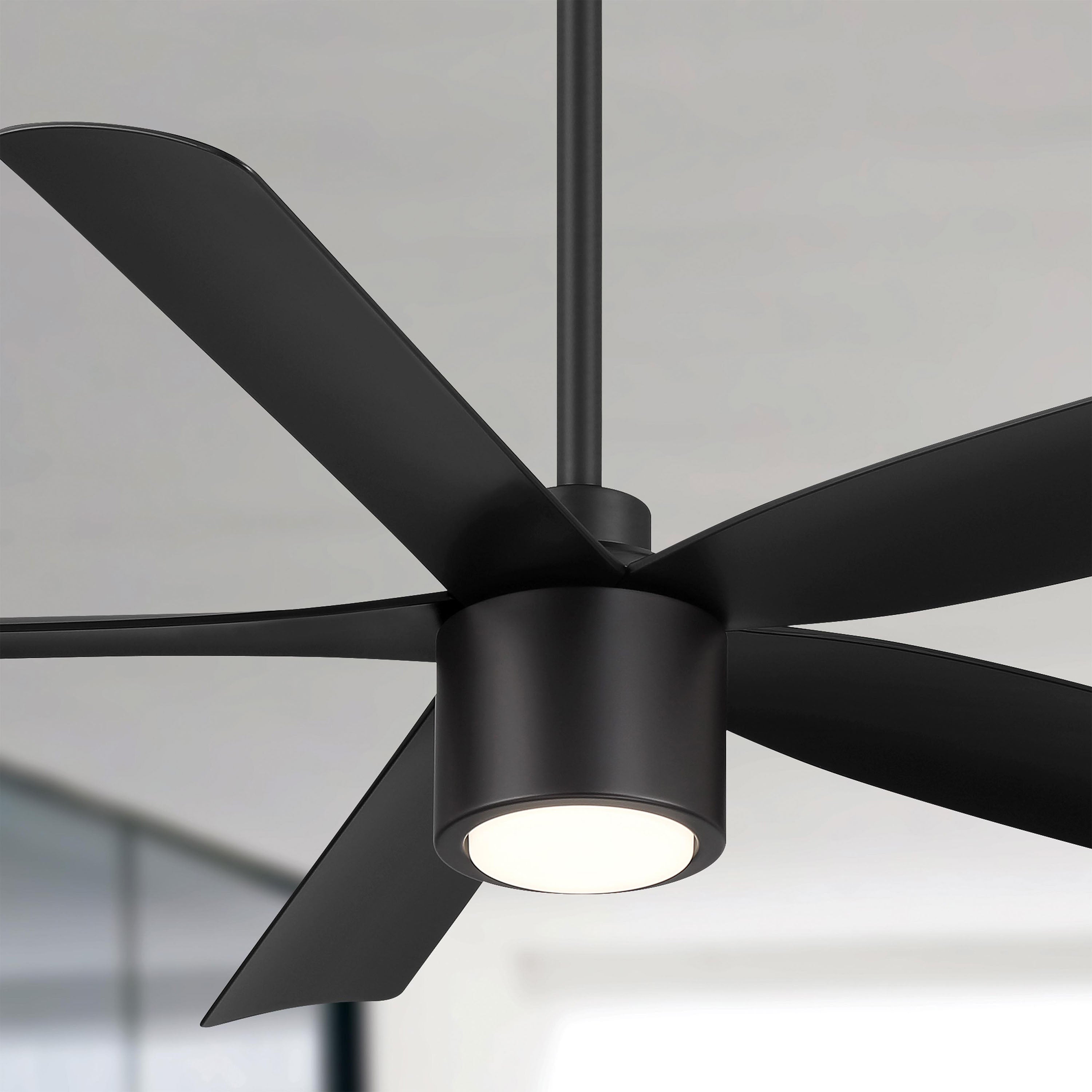 RAVIAN® 52" 5-Blade Ceiling Fan in matte black with LED light