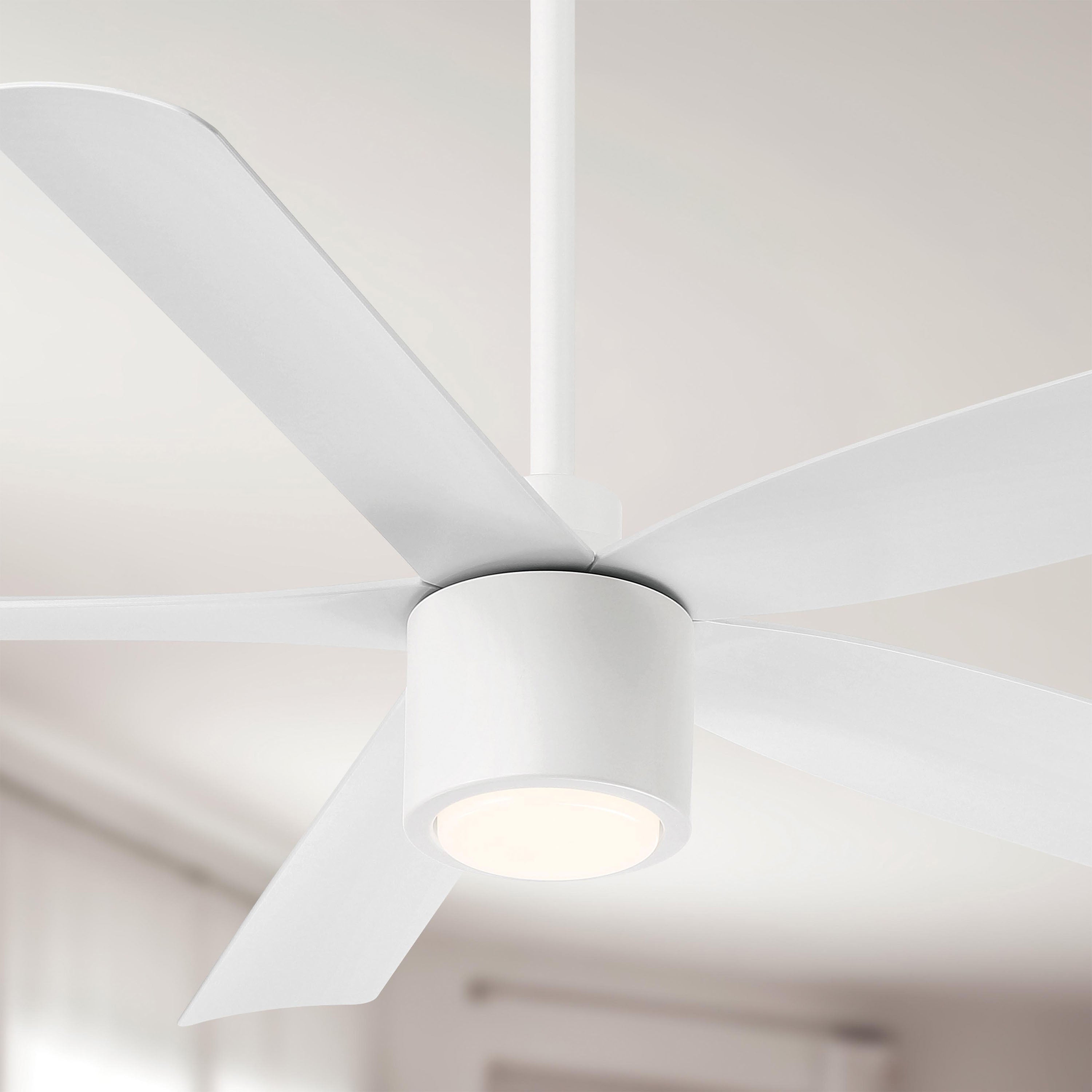 RAVIAN® 52" 5-Blade Ceiling Fan in matte white with LED light