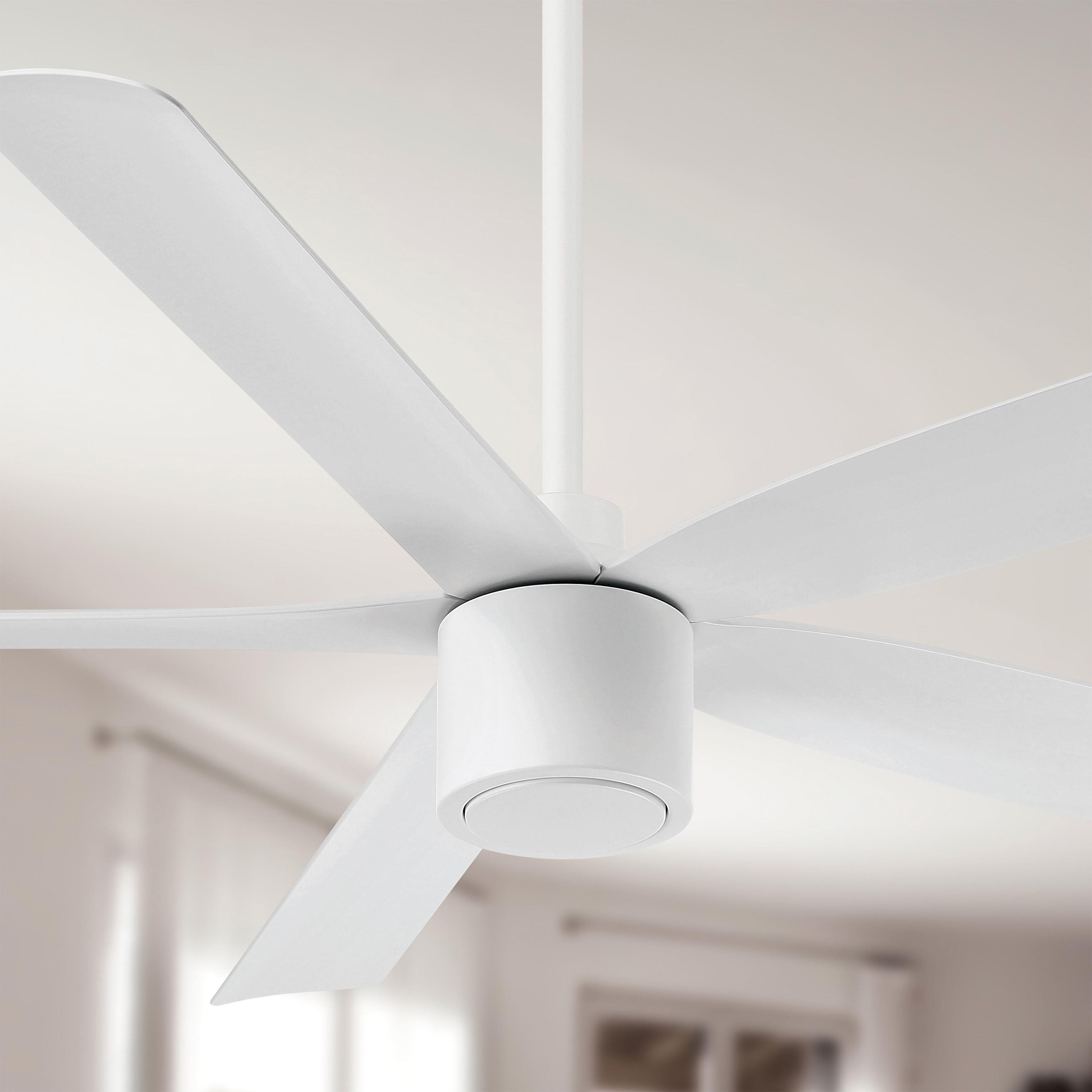 RAVIAN® 60" 5-Blade Ceiling Fan in matte white no light
