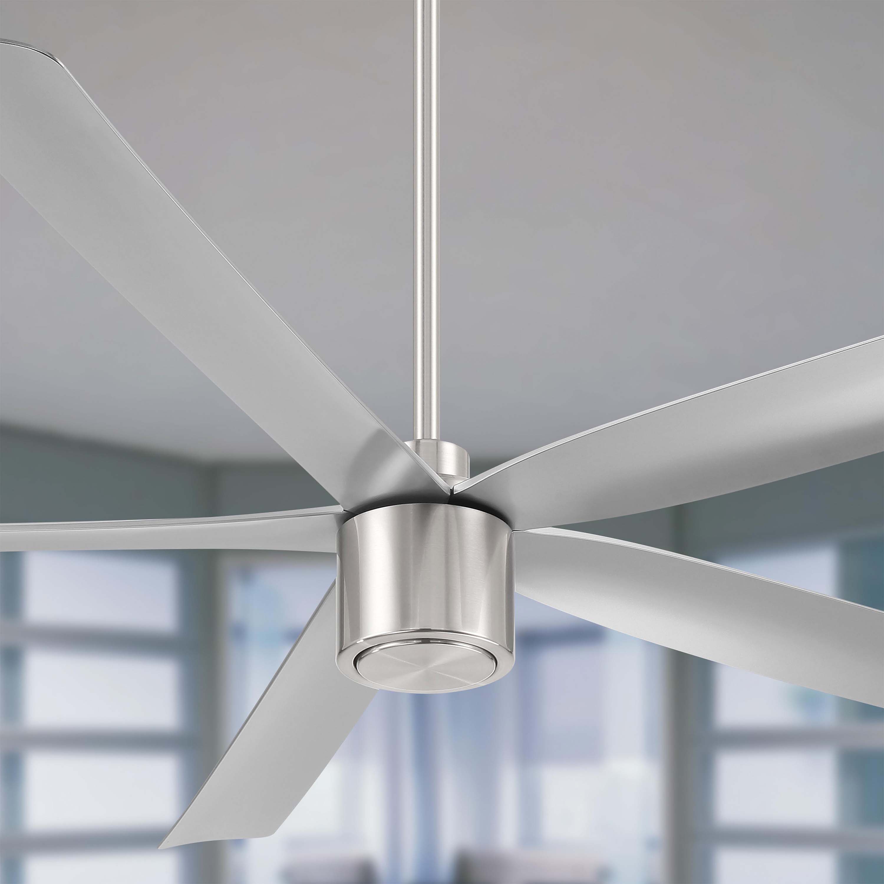 RAVIAN® 72" 5-Blade Large Ceiling Fan in brushed nickel