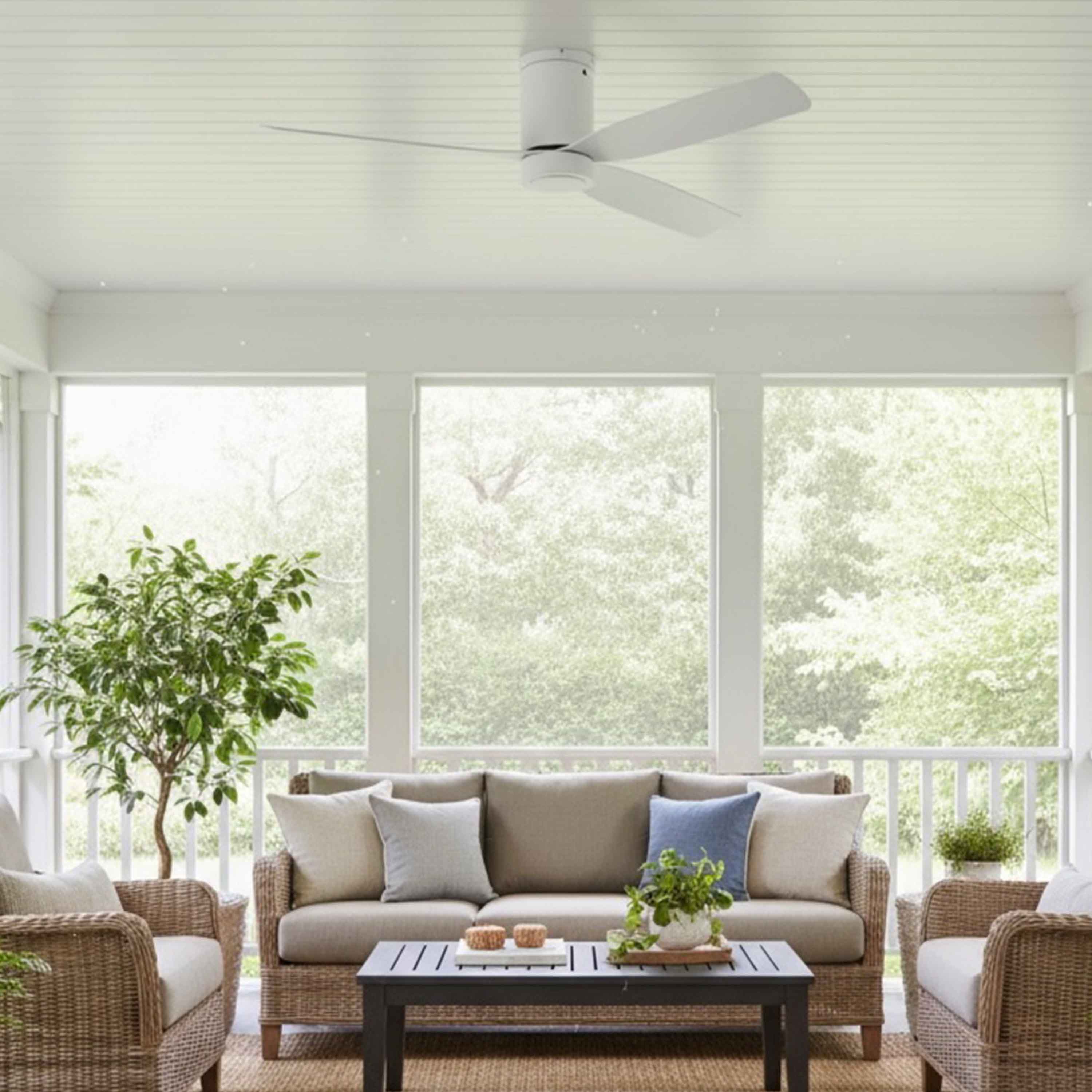 cormac ceiling fan featuring on modern porch