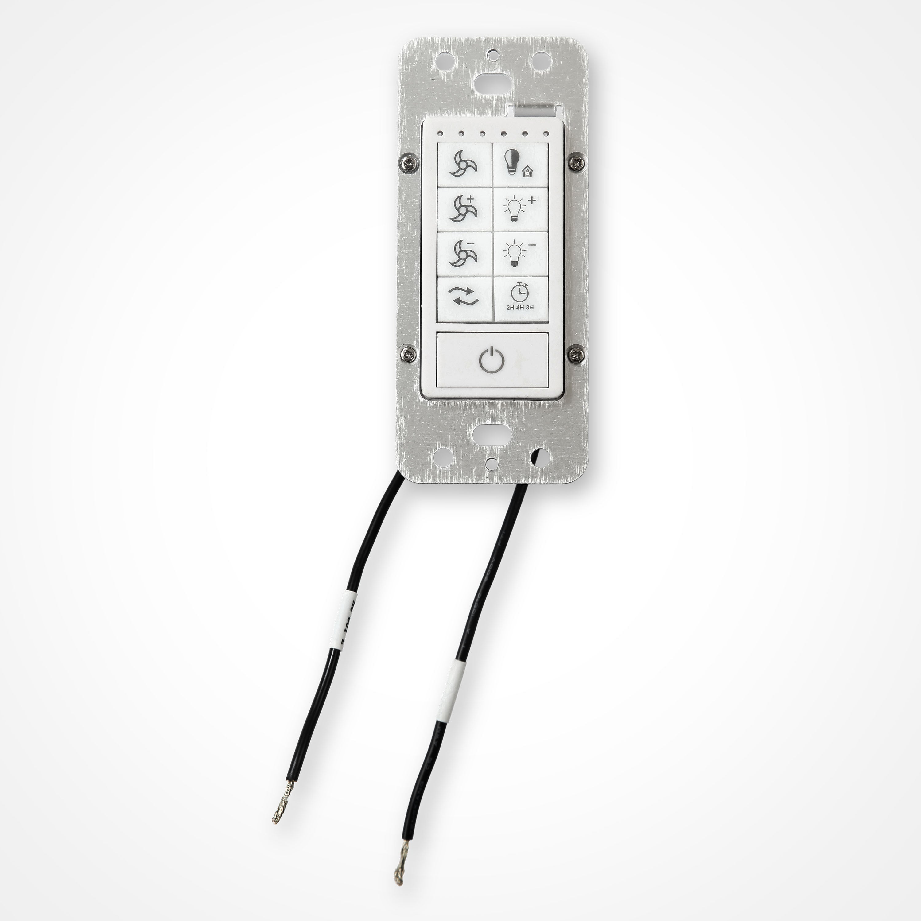 In-Wall Ceiling Fan Remote Control Front View Without Wall - DC Motor Fandeliers