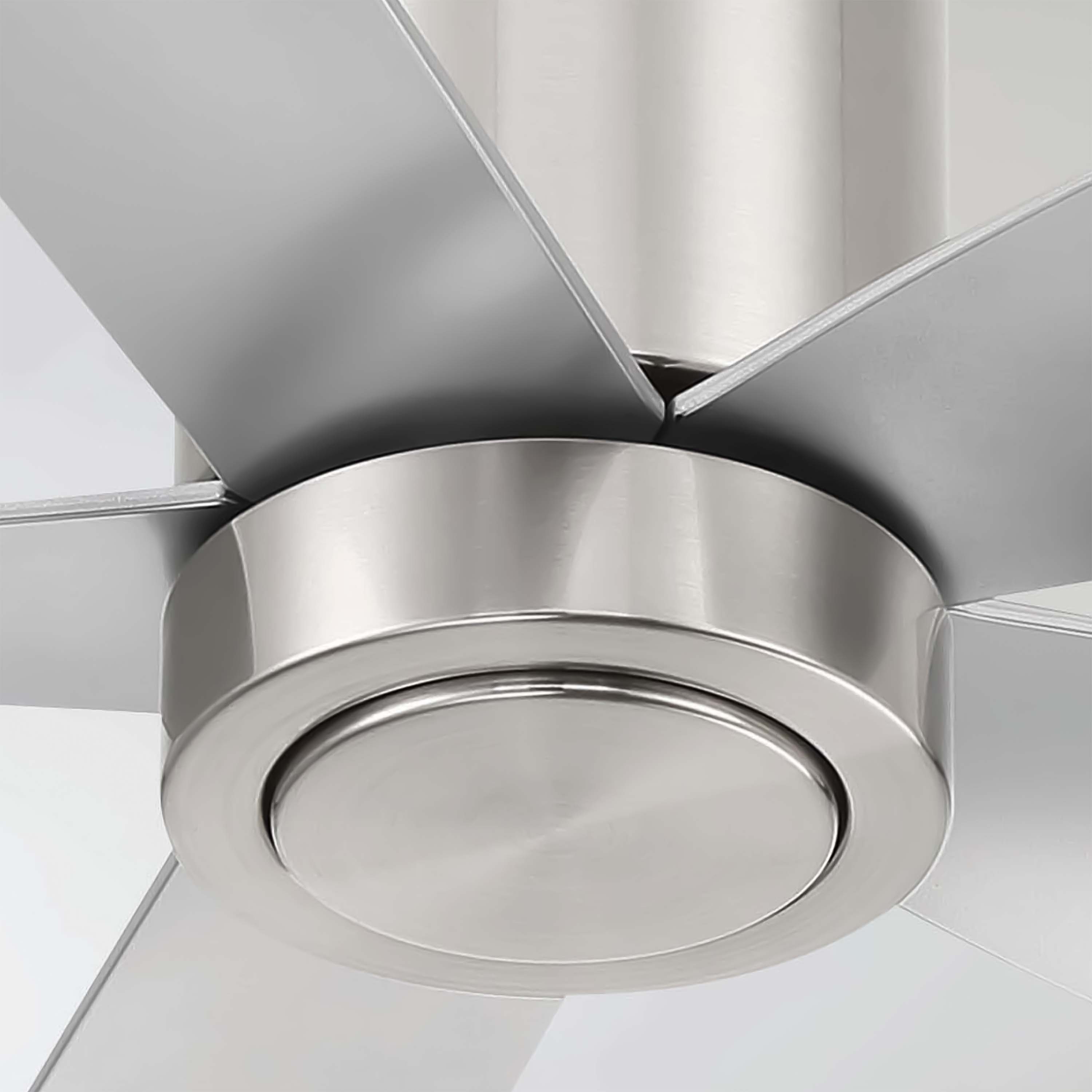 CORMAC® 52" Low-Profile Ceiling Fan in brushed nickel