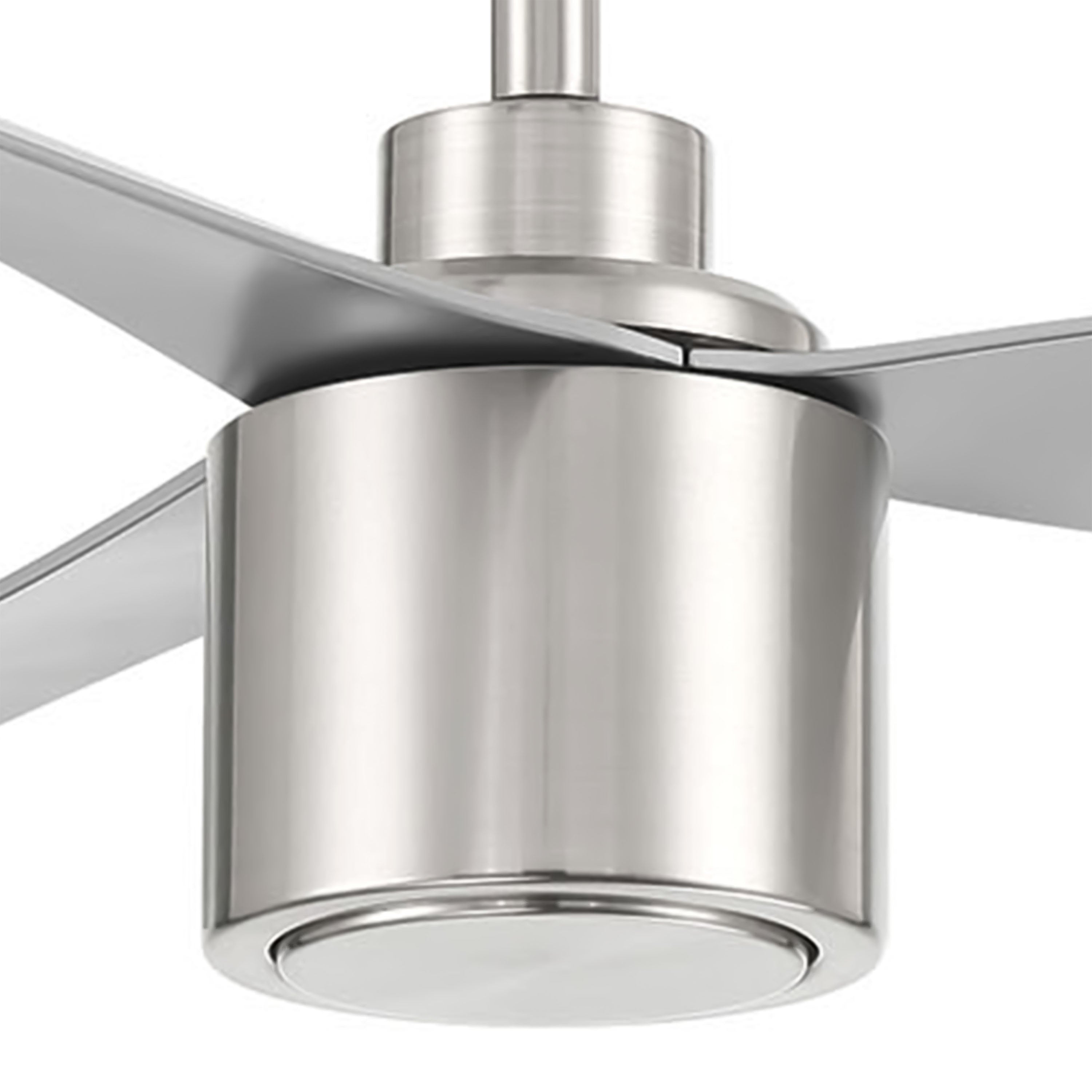 Close-up of Ravian 3-blade ceiling fan with no light on a white background