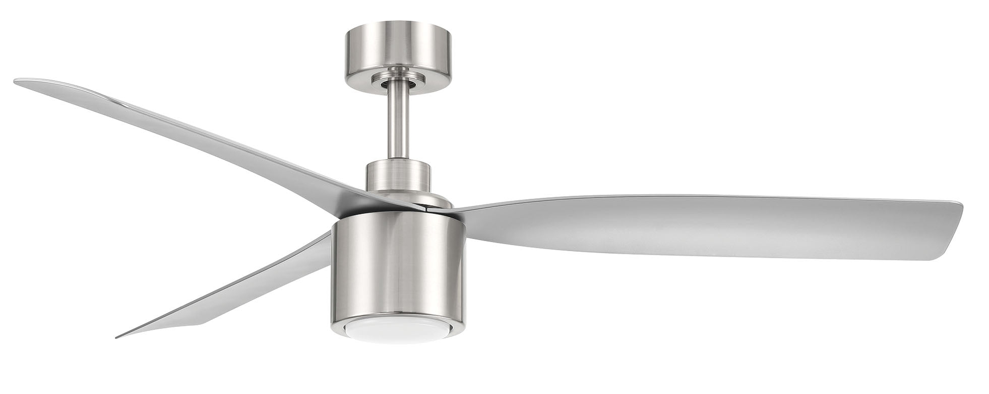 Modern Ravian 52 inch Ceiling Fan with LED light in Brushed Nickel #finishes_brushed nickel