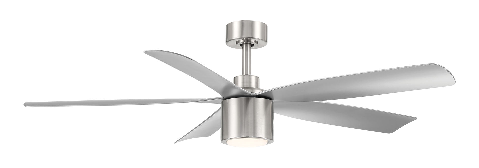 Modern Ravian 52 inch Ceiling Fan with LED light in Brushed Nickel #finishes_brushed nickel