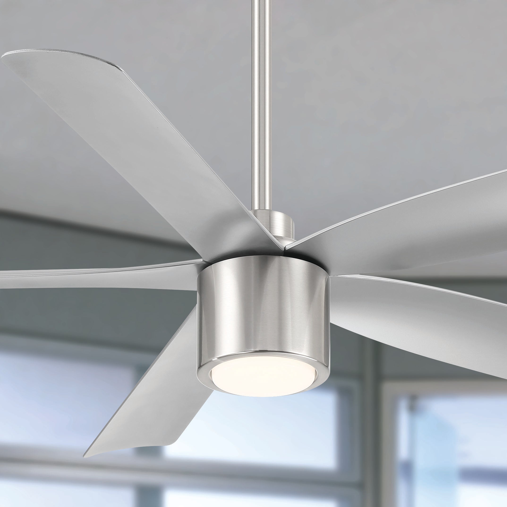 Brushed Nickel - 5 - 1
Modern Ravian 52 inch Ceiling Fan with LED light in Brushed Nickel #finishes_brushed nickel