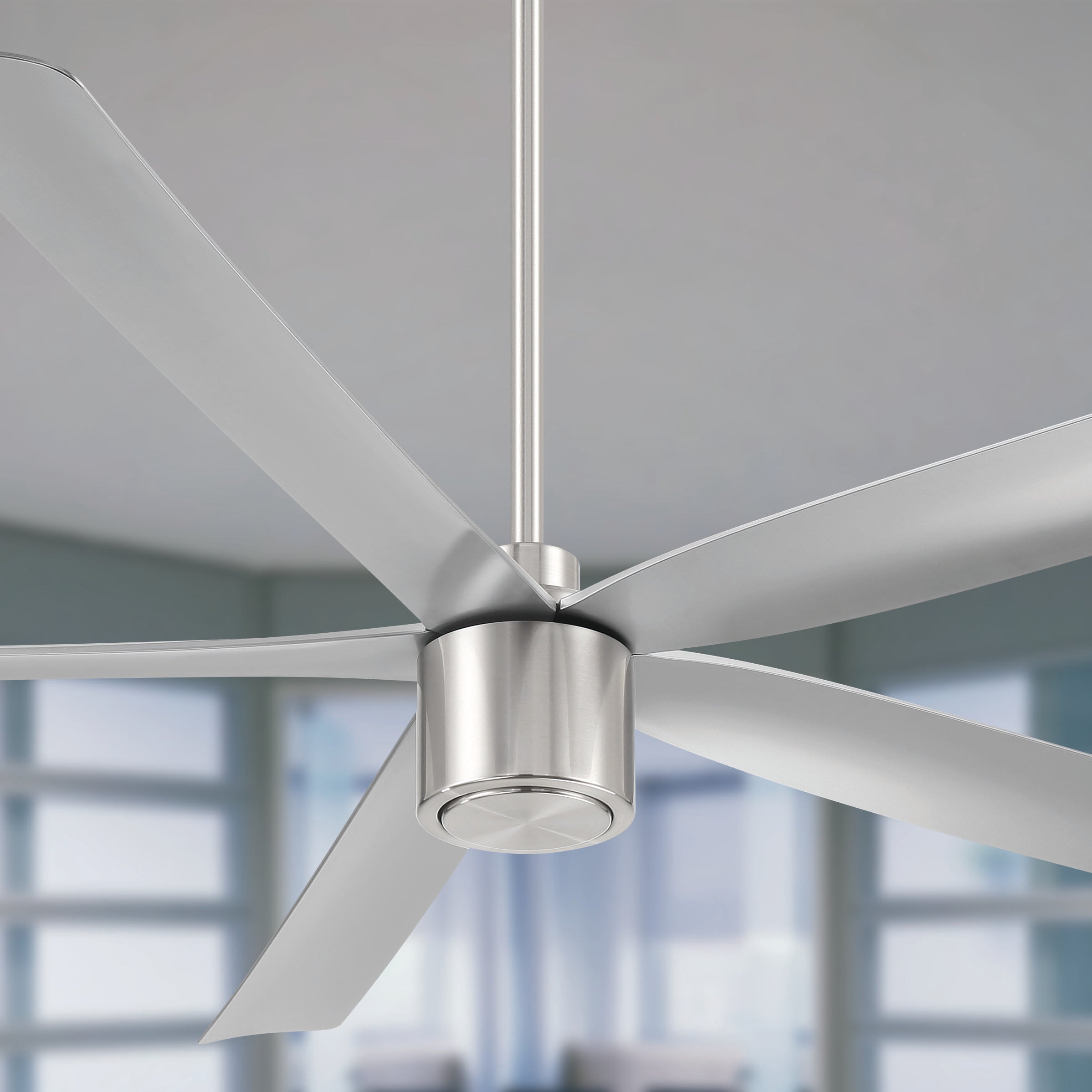 RAVIAN® 72" 5-Blade Large Ceiling Fan in Brushed Nickel - 0#finishes_brushed nickel
