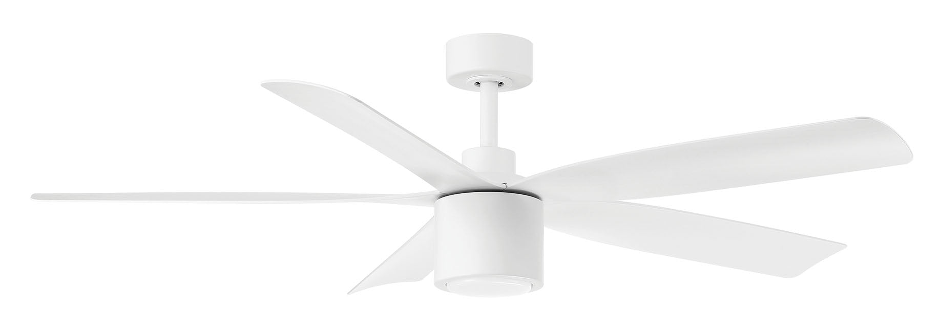 Modern Ravian 52 inch Ceiling Fan with LED light in Matte White #finishes_matte white
