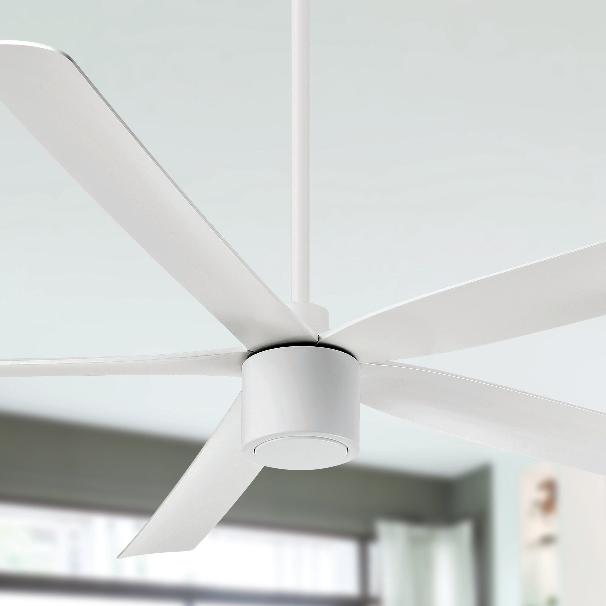 RAVIAN® 72" 5-Blade Large Ceiling Fan in Matte White - 0#finishes_matte white