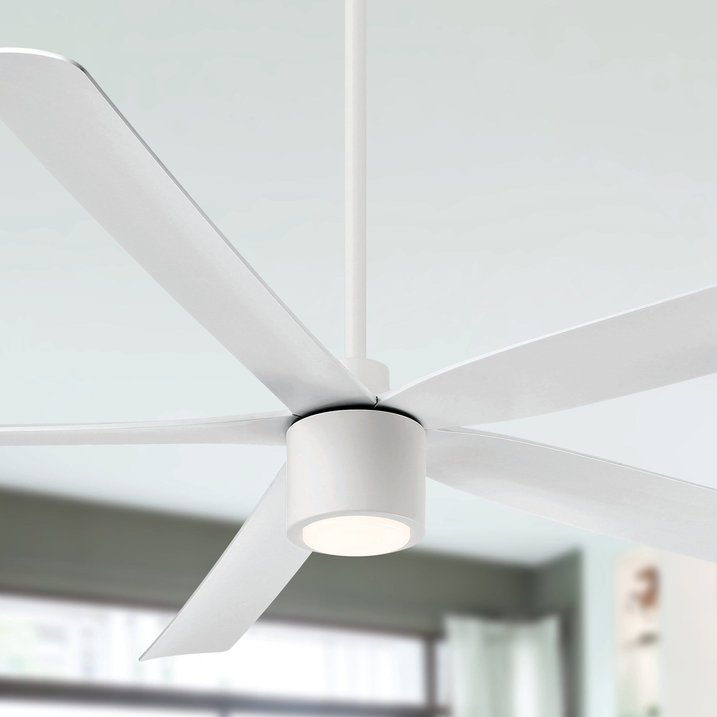 RAVIAN® 72" 5-Blade Large Ceiling Fan in Matte White - 1#finishes_matte white