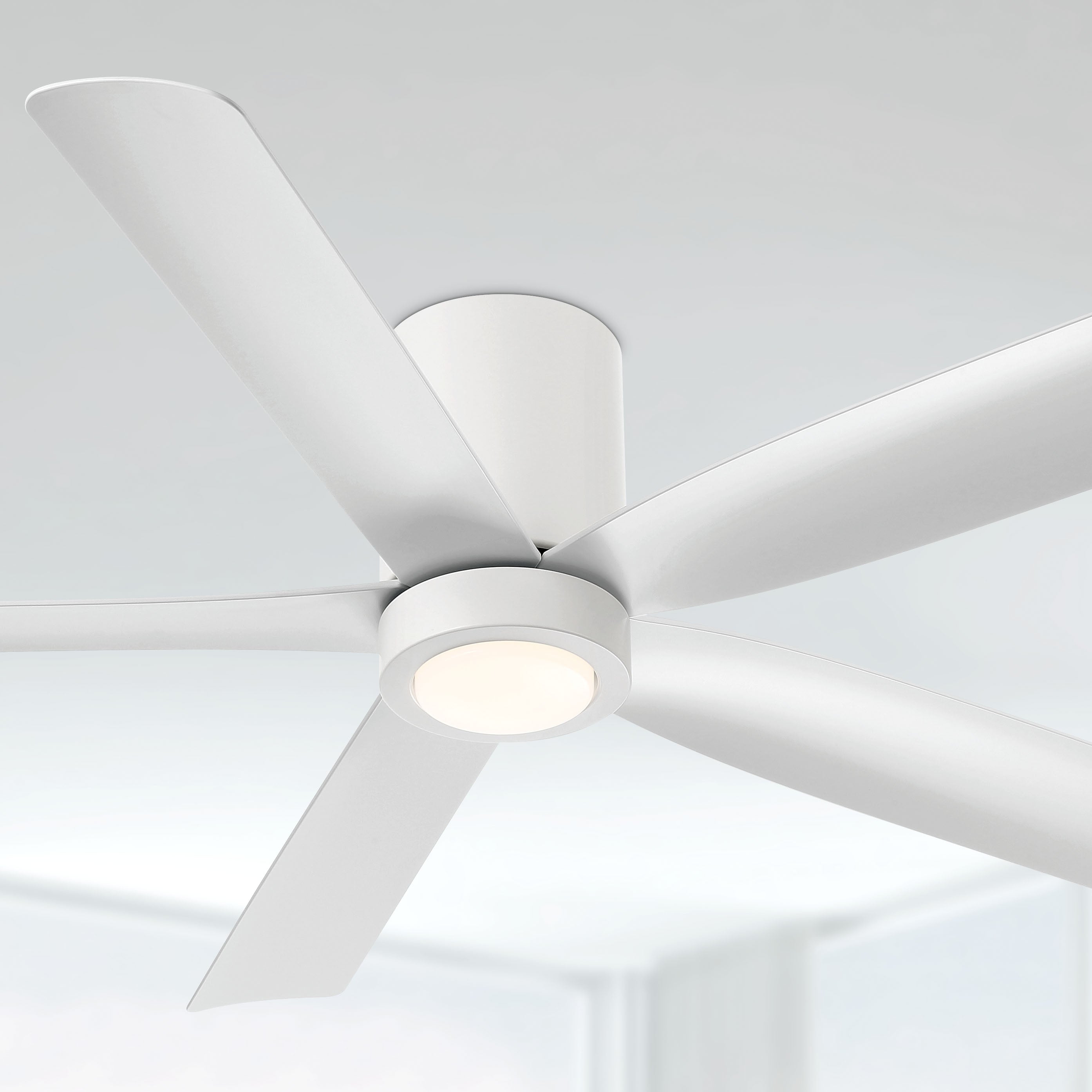 Cormac low profile Ceiling fan in matte white #finishes_matte white