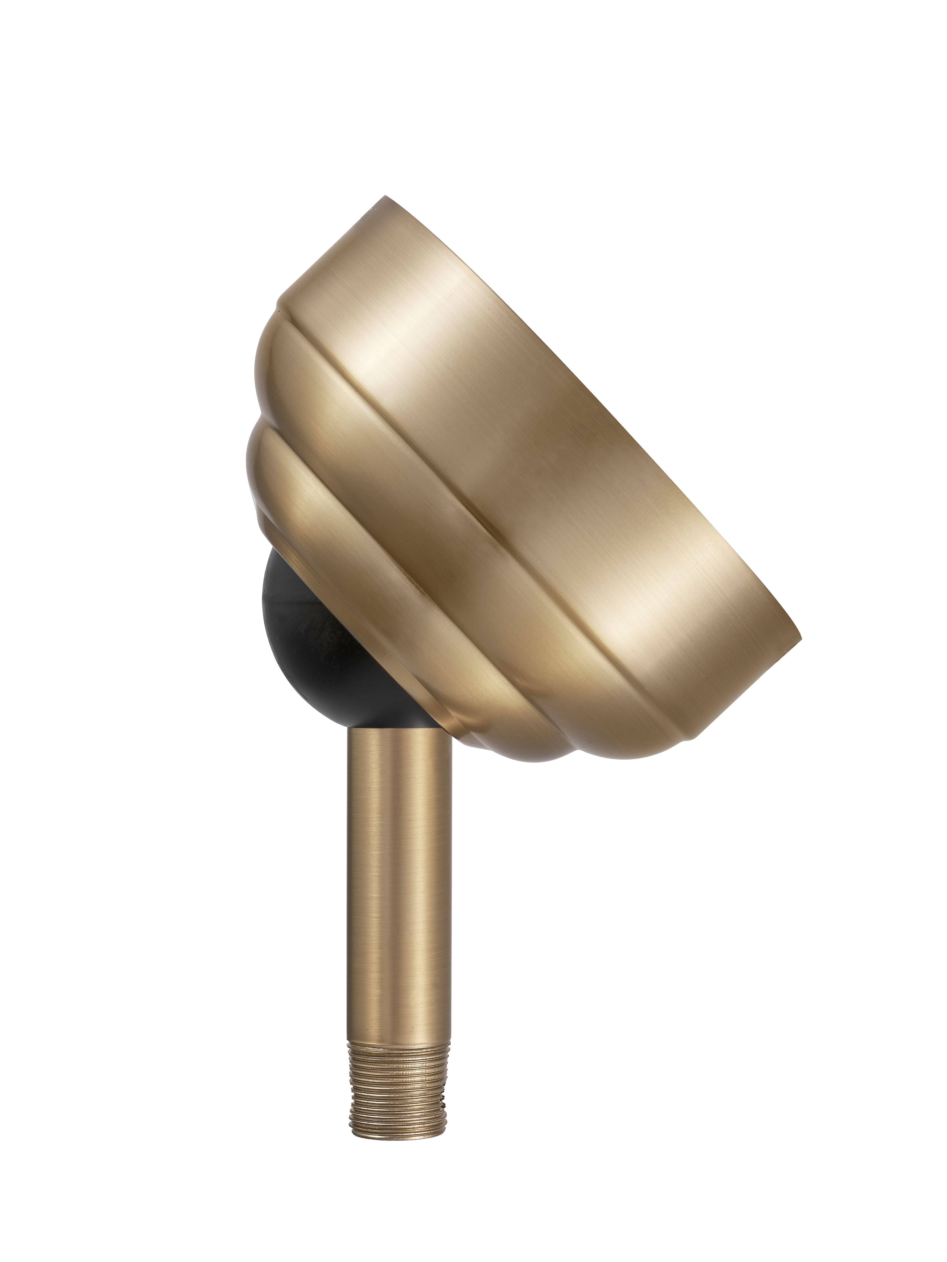 Sloped Ceiling Adapter for Fandeliers and Ravian® Ceiling Fans in Brushed Gold — Angled Side View