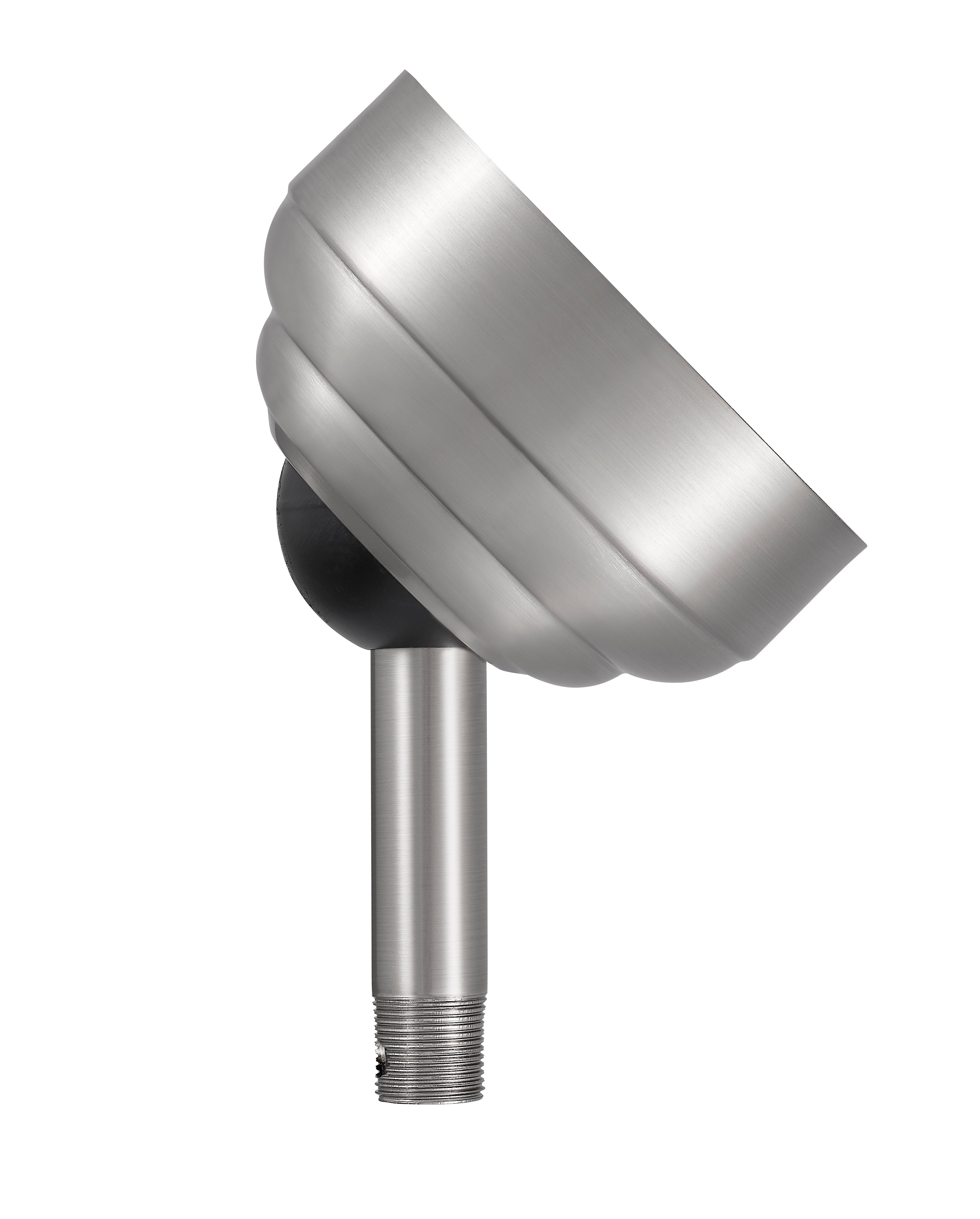Sloped Ceiling Adapter for Fandeliers and Ravian® Ceiling Fans in Brushed Nickel — Angled Side View