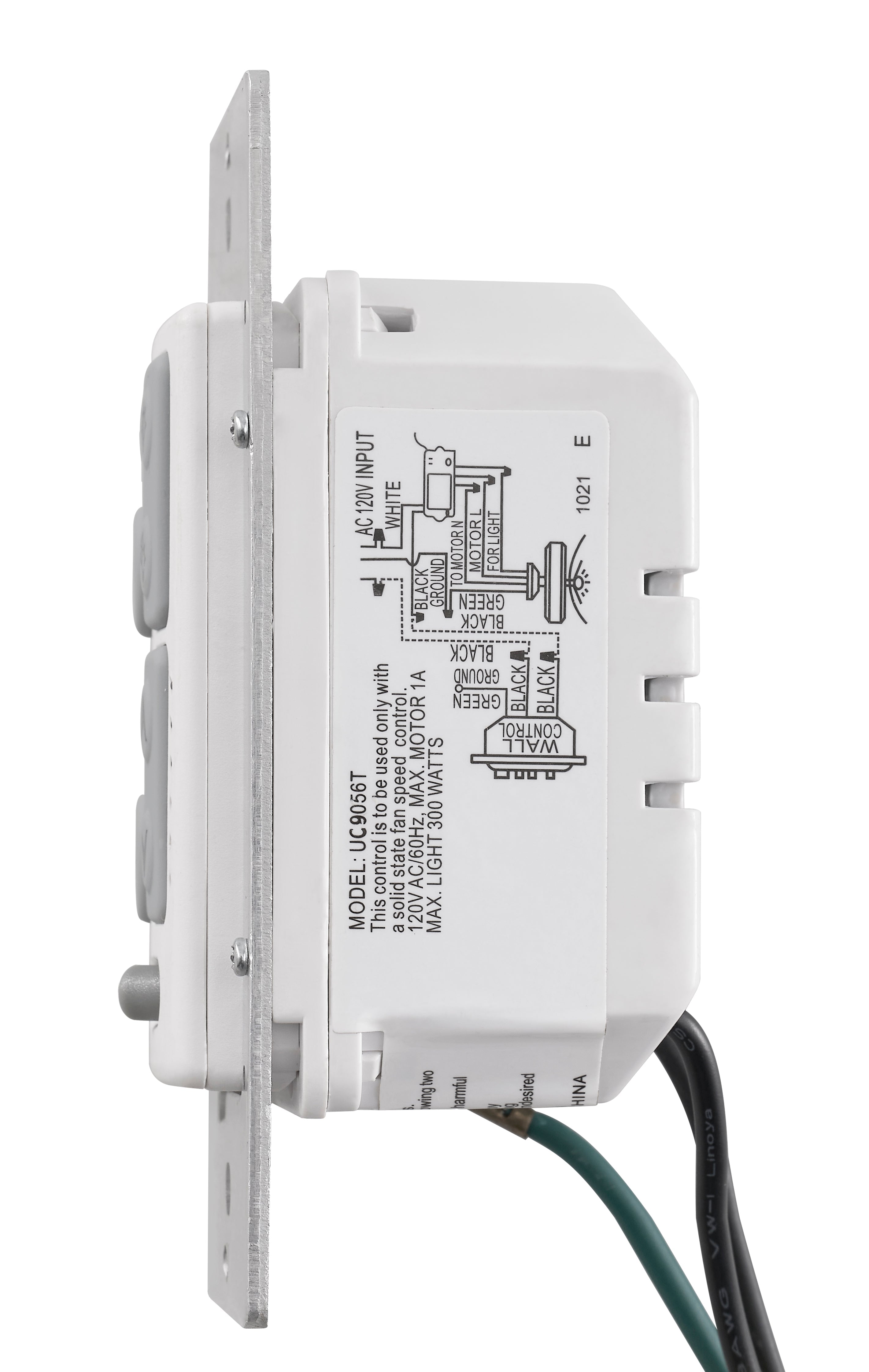 Side view of Arranmore In-Wall Remote Control for Cormac & Ravian Ceiling Fans