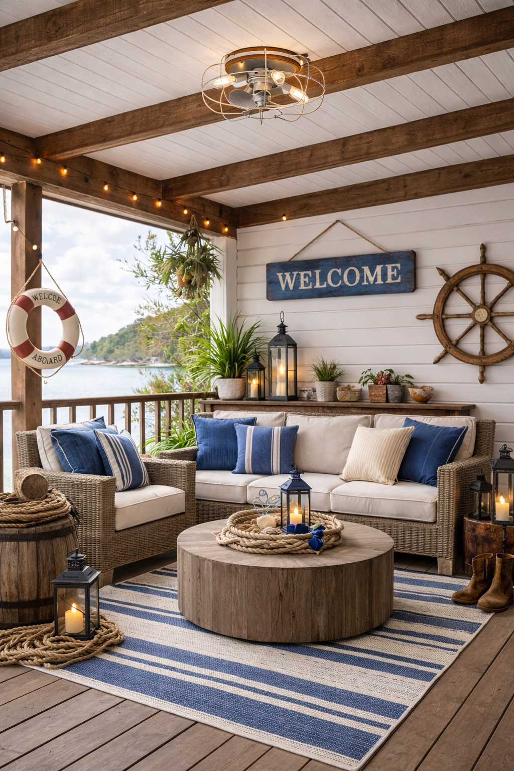 JAXON® 22" Caged Flush Mount Ceiling Fan- Galvanized Finish