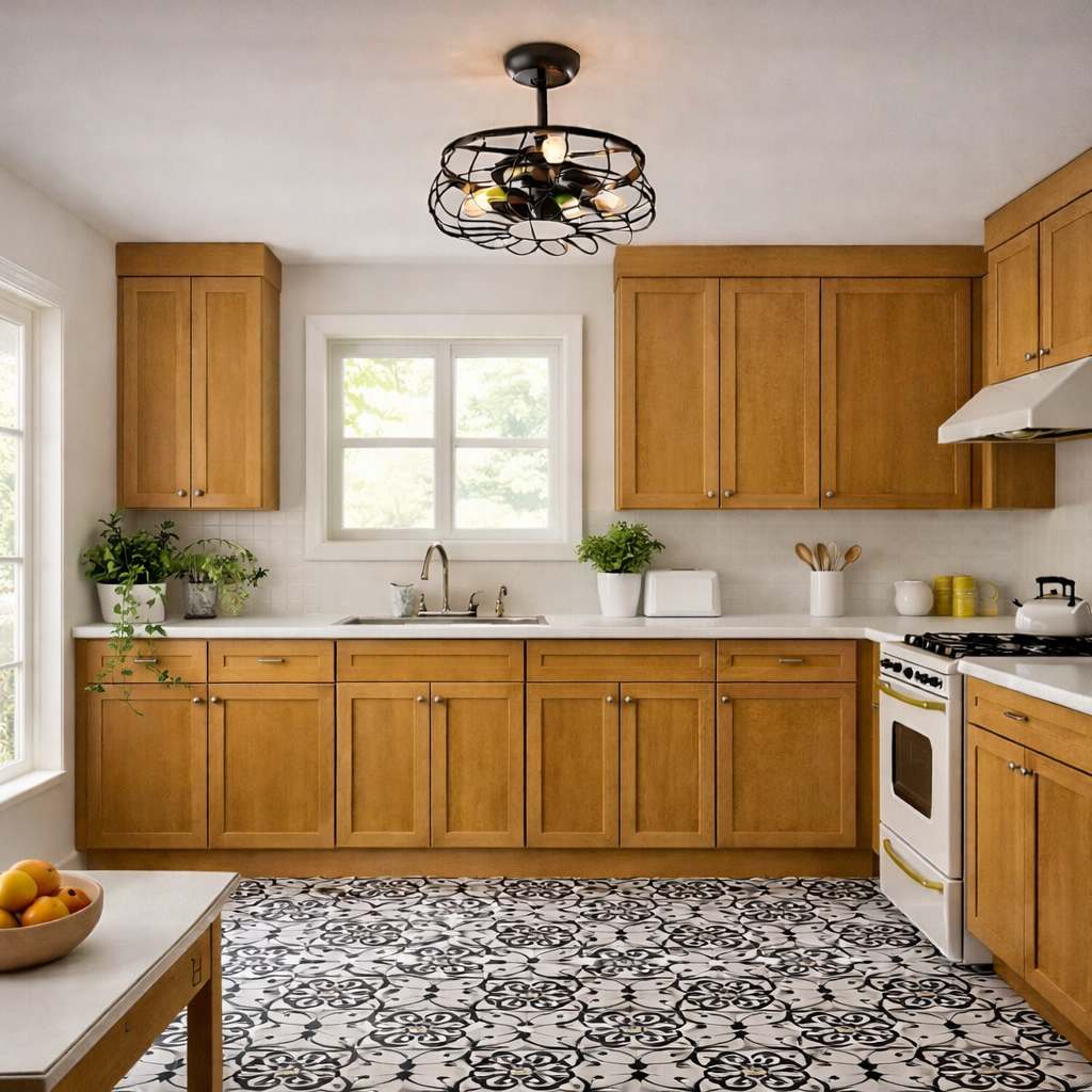 SANTIAGO® 22" Caged Ceiling Fan - Matte Black Finish