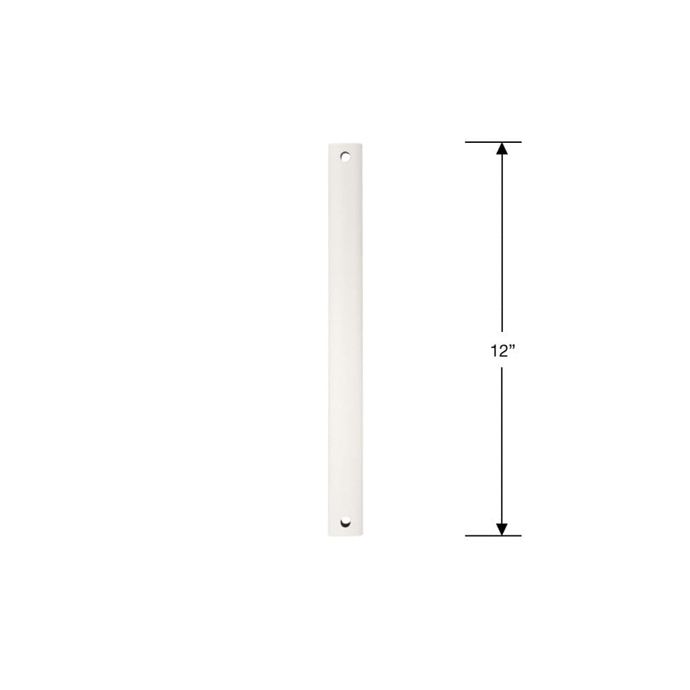 Dimensions of Steel Fandelier Downrod | Fan Extension Rod | Matte White