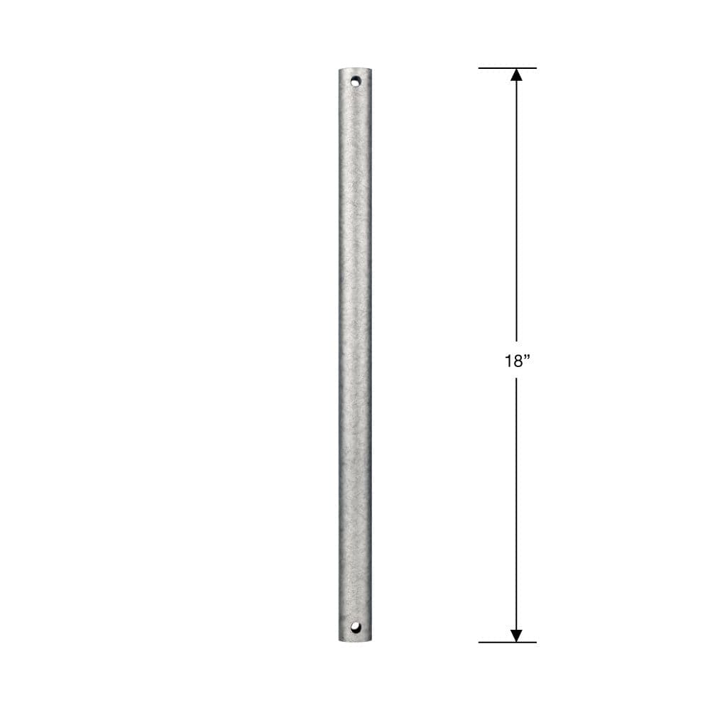 18-inch steel downrod for fandelier in galvanized