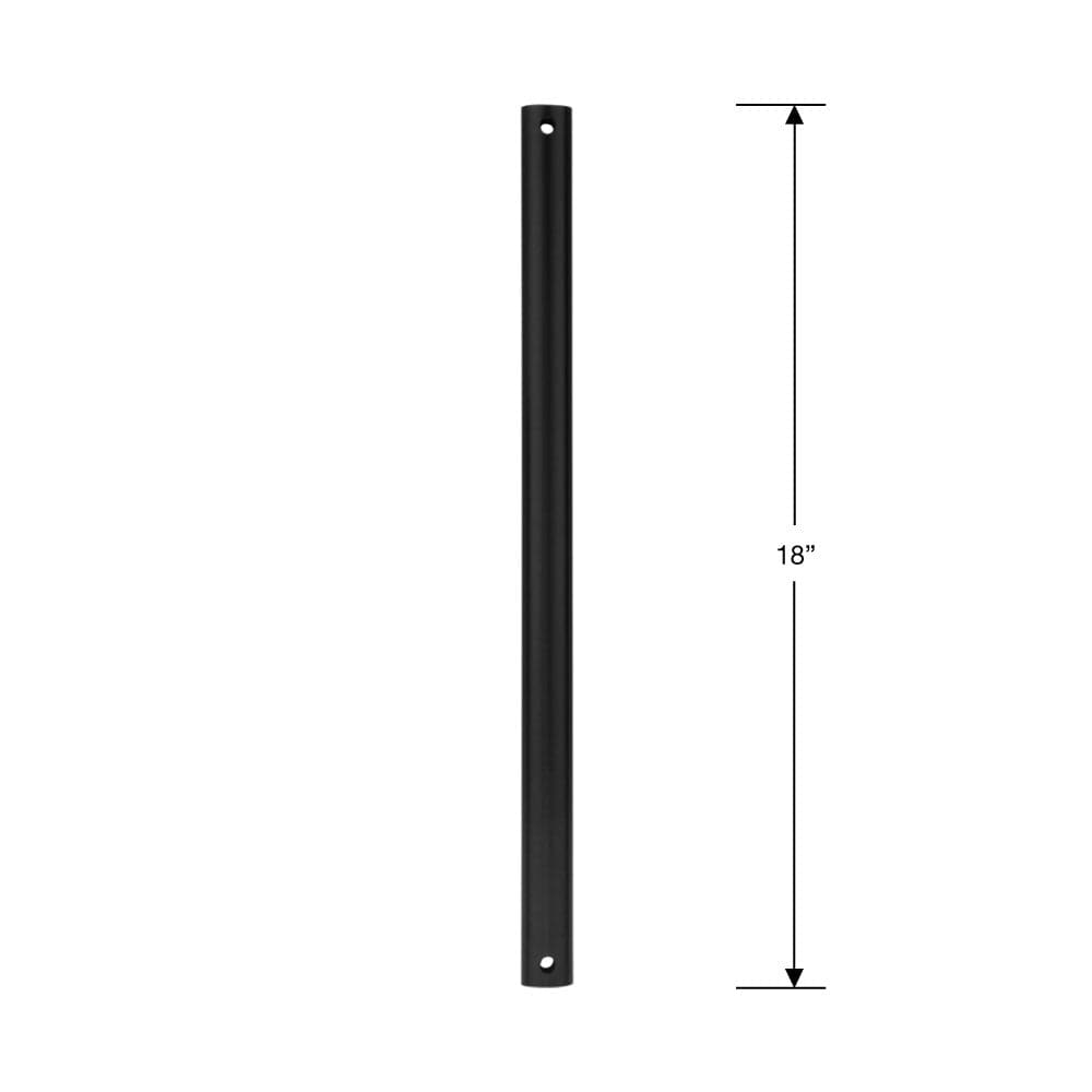 18-inch steel downrod for fandelier in matte black