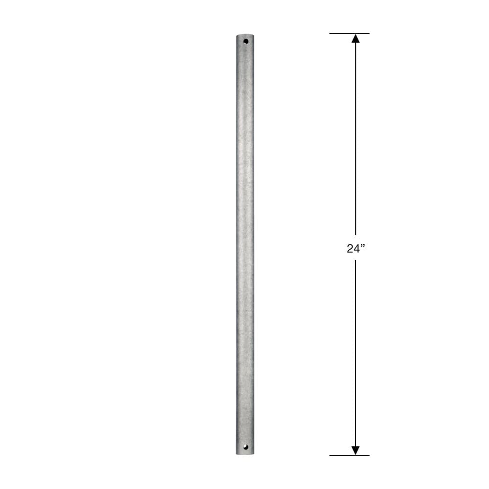 24-inch steel downrod for fandelier in galvanized