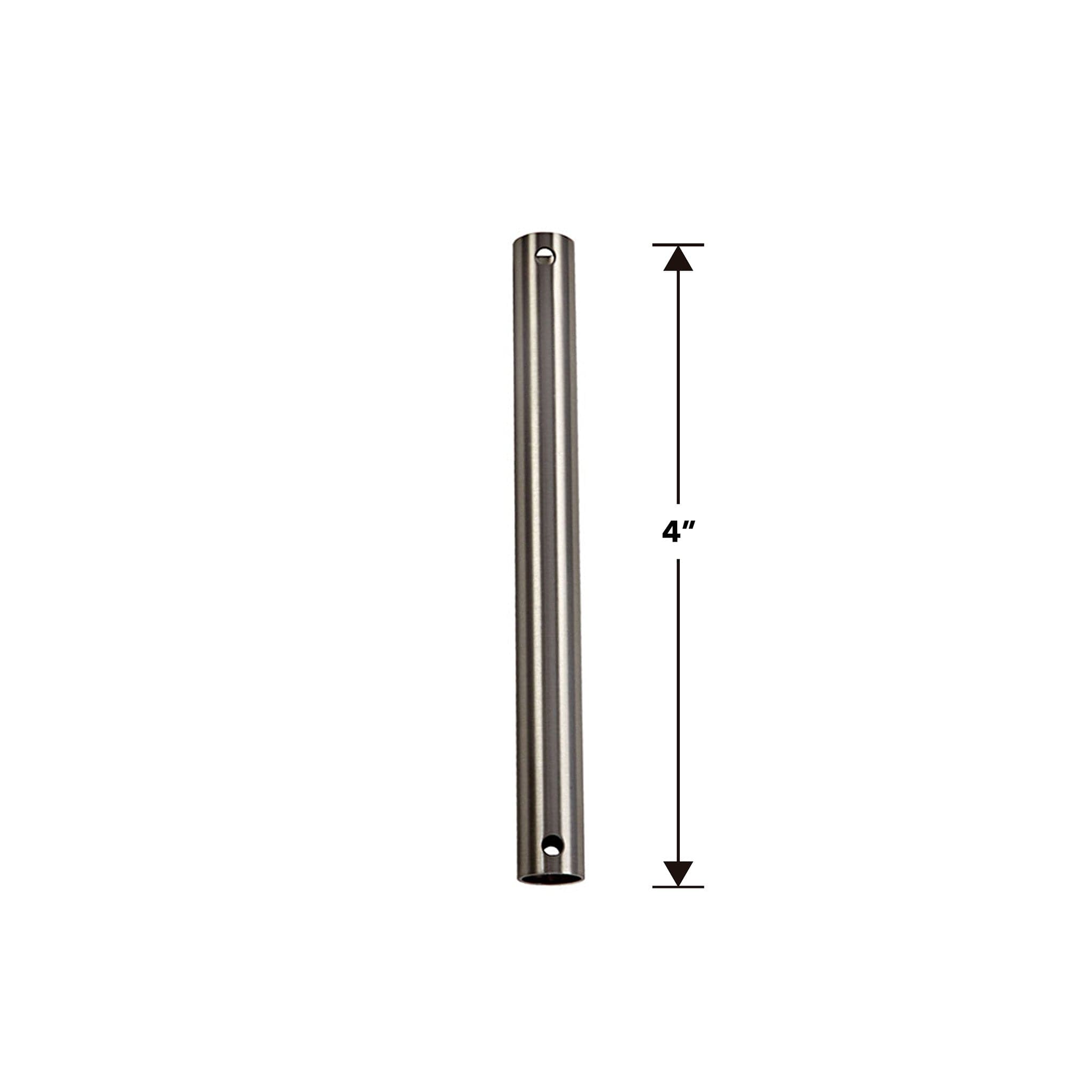 4-inch steel downrod for fandelier in brushed nickel