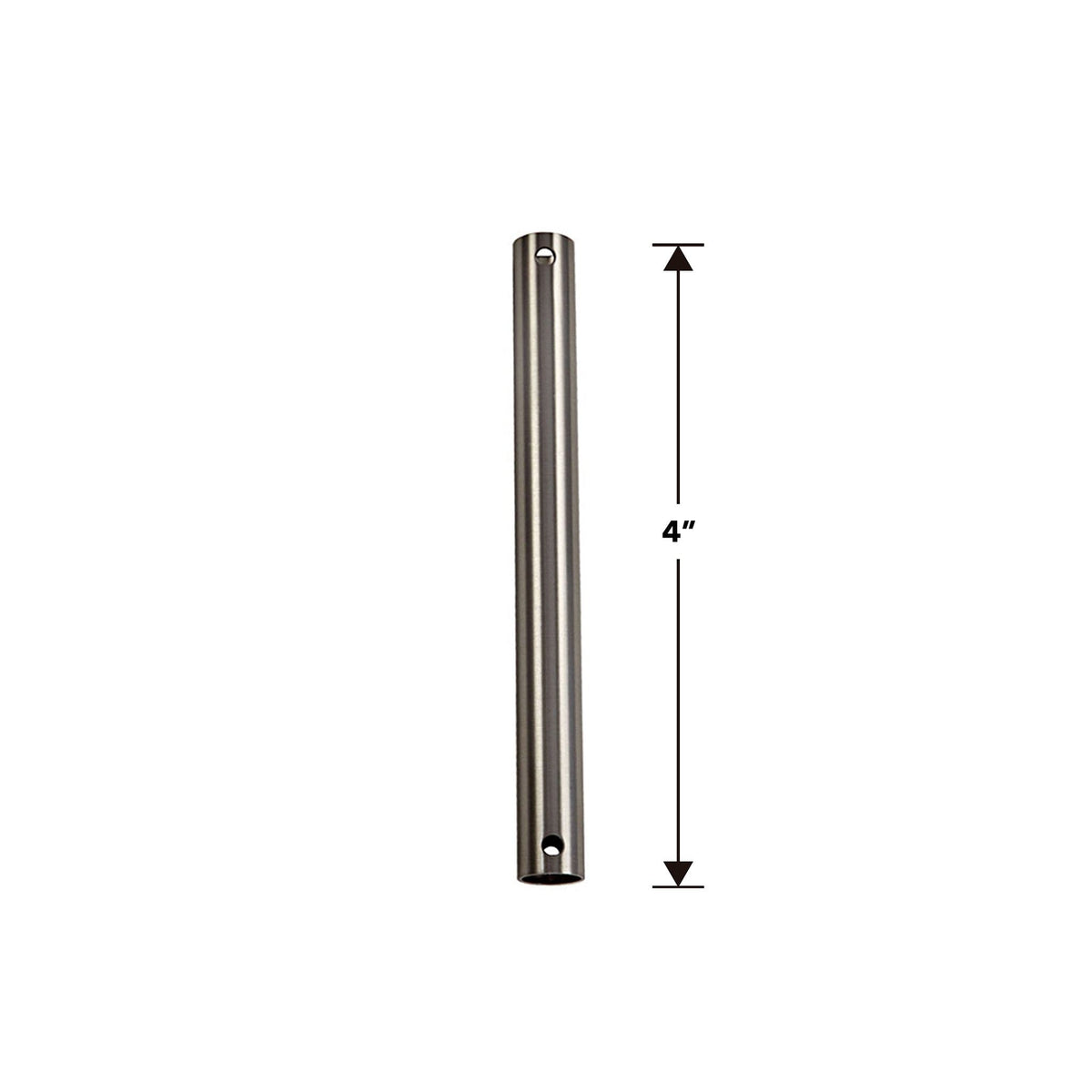 4-inch steel downrod for fandelier in brushed nickel