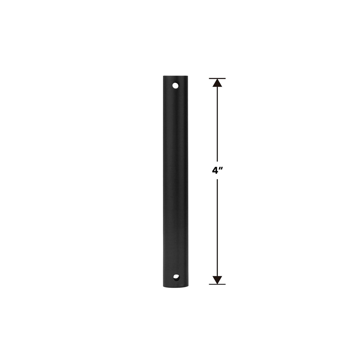 4-inch steel downrod for fandelier in matte black