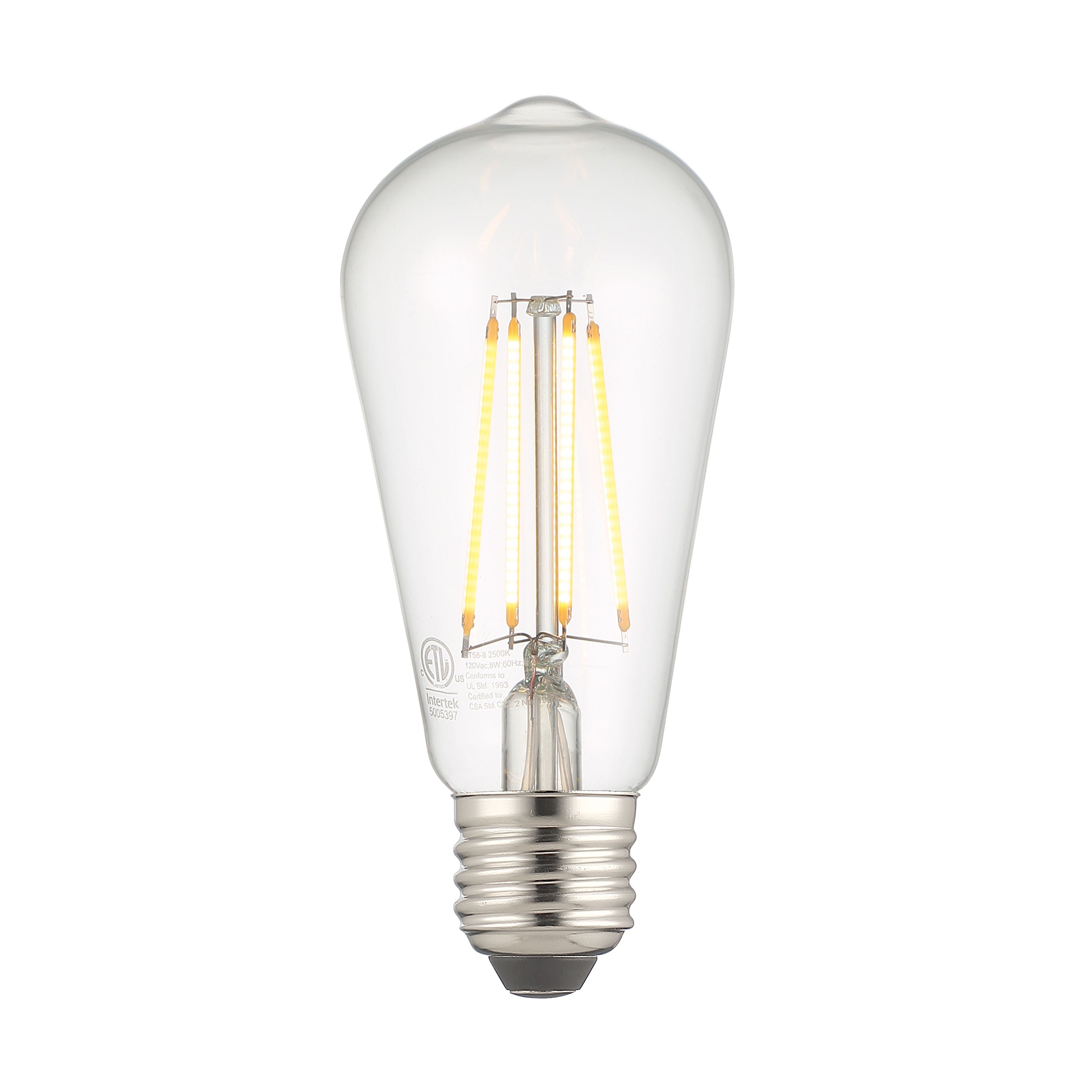 8 watt LED vintage style ST-19 light bulb
