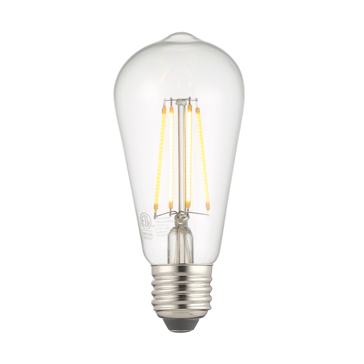 8 watt LED vintage style ST-19 light bulb