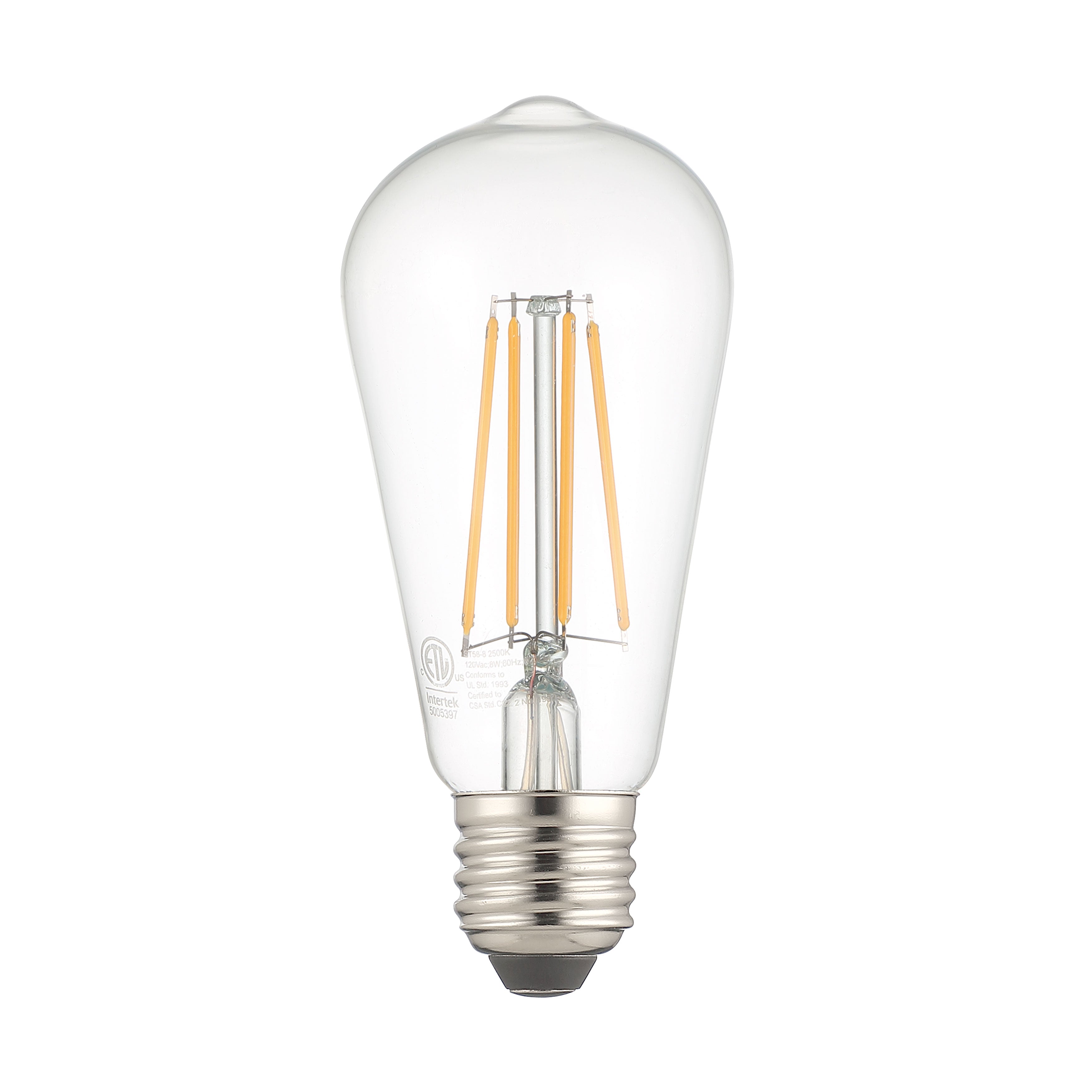 8 Watt LED Vintage Style ST-19 Light Bulb - Arranmore Lighting & Fans®