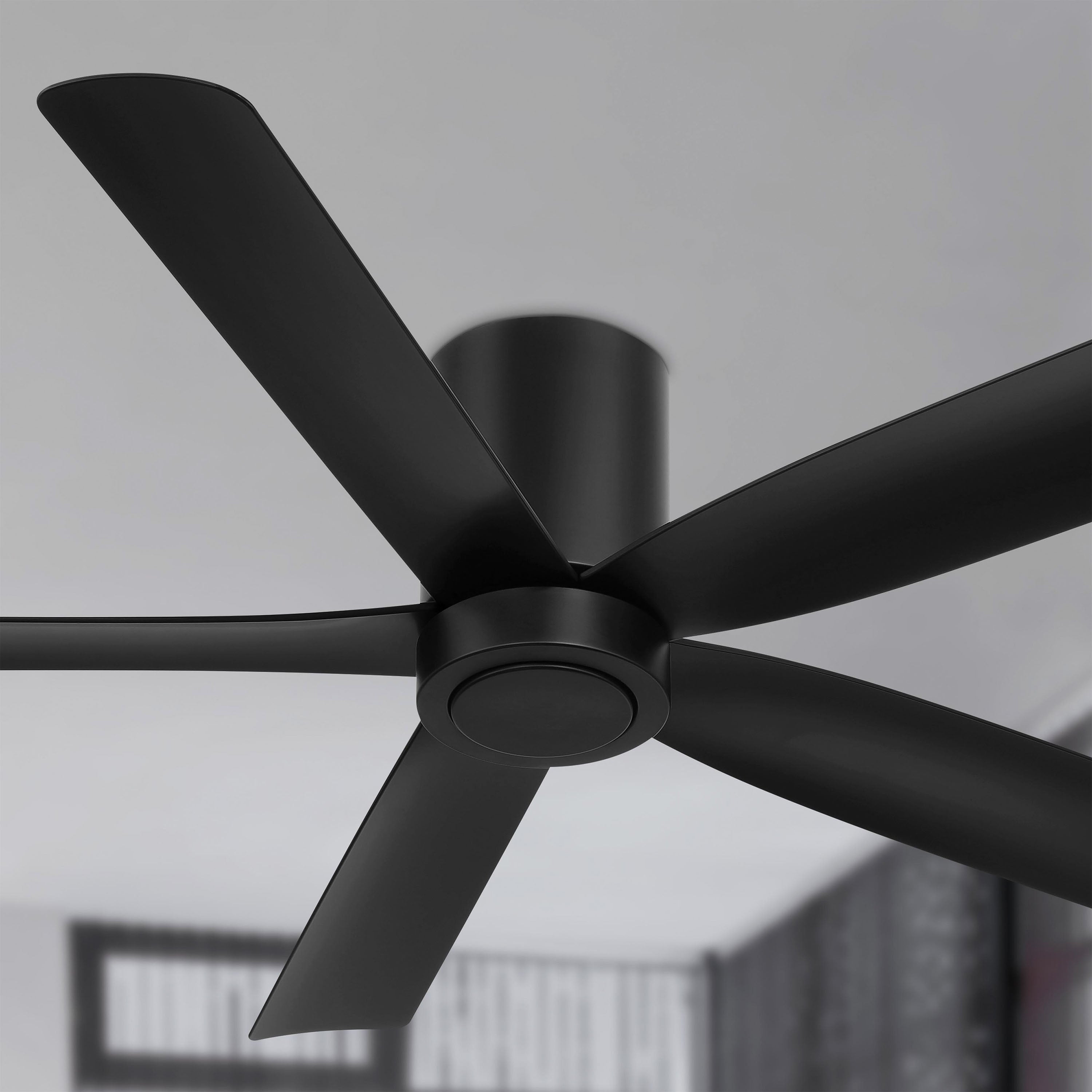 CORMAC® 52" Low-Profile Ceiling Fan in matte black no light