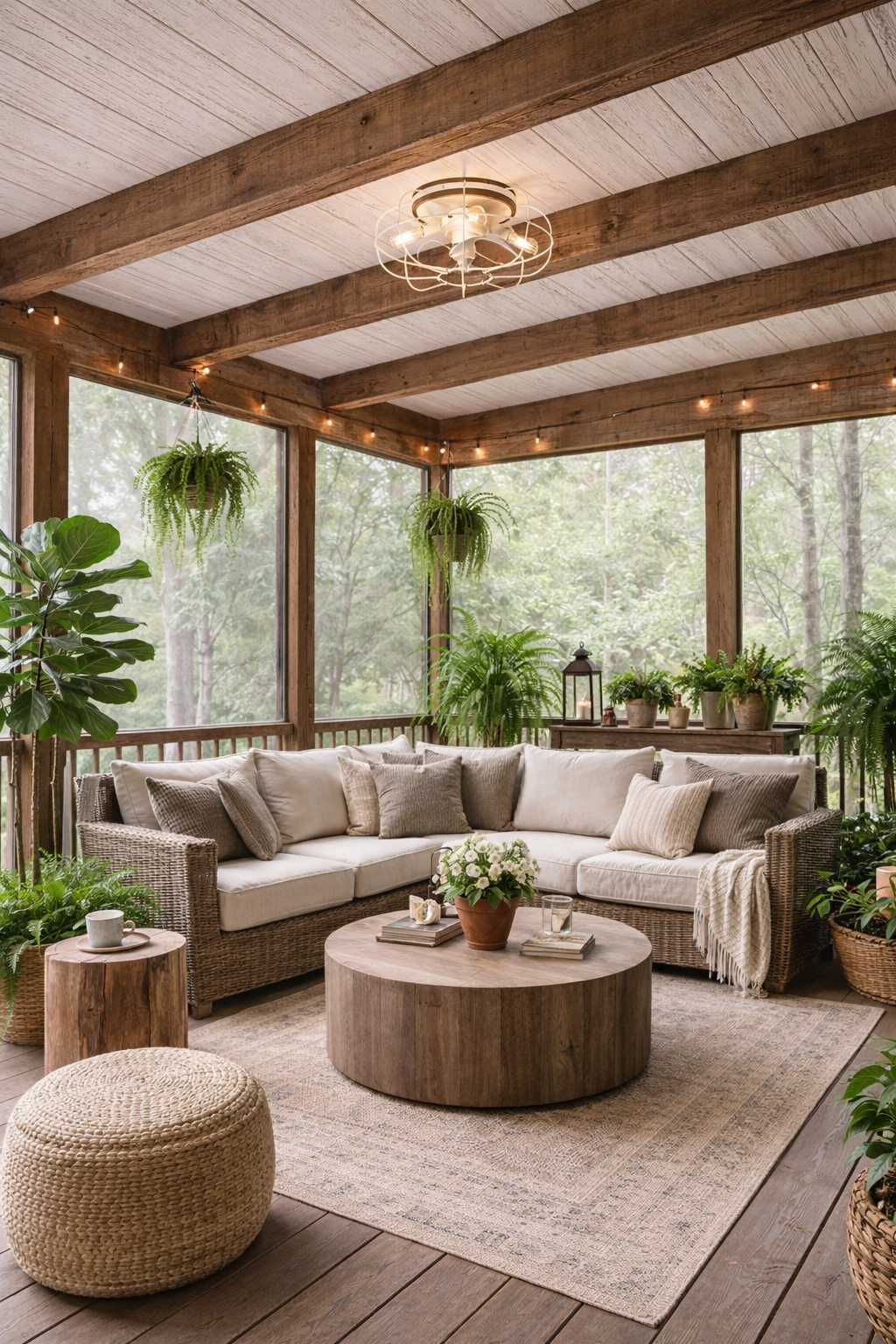 JAXON® 22" Caged Flush Mount Ceiling Fan- Matte White Finish