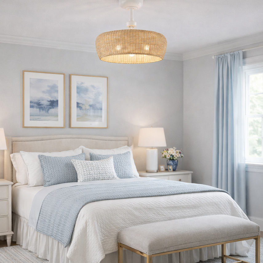maribel white with natural shade featured in costal modern bedroom