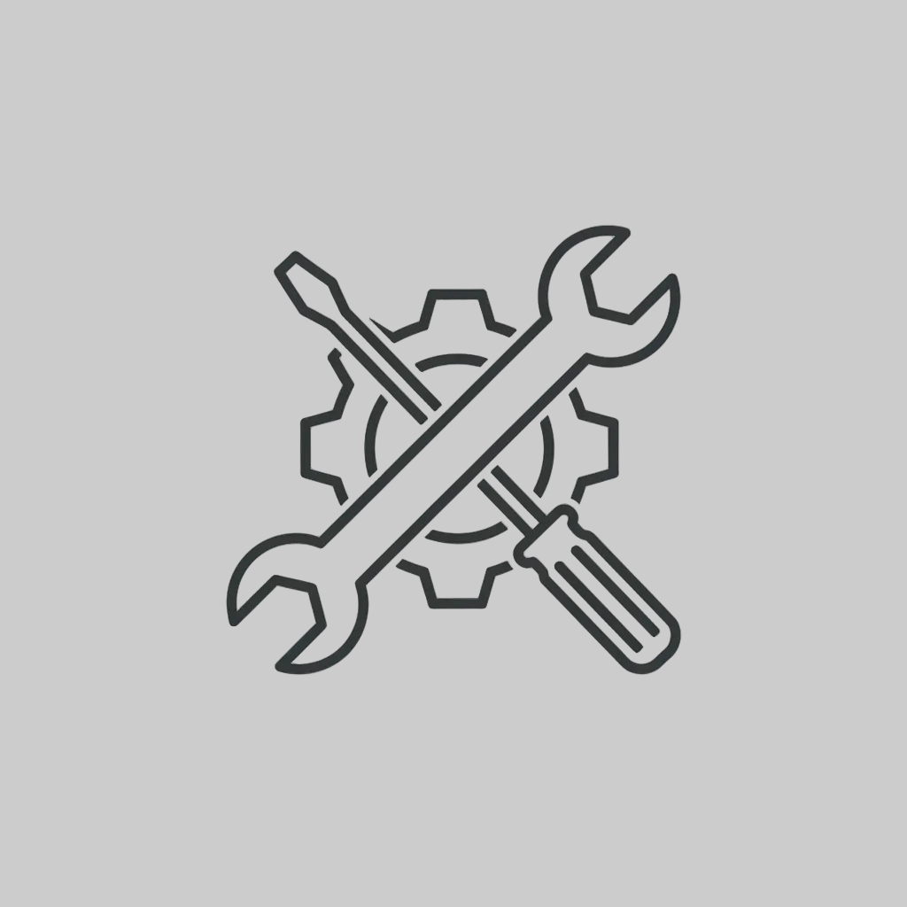 Installation and setup icon with flat background