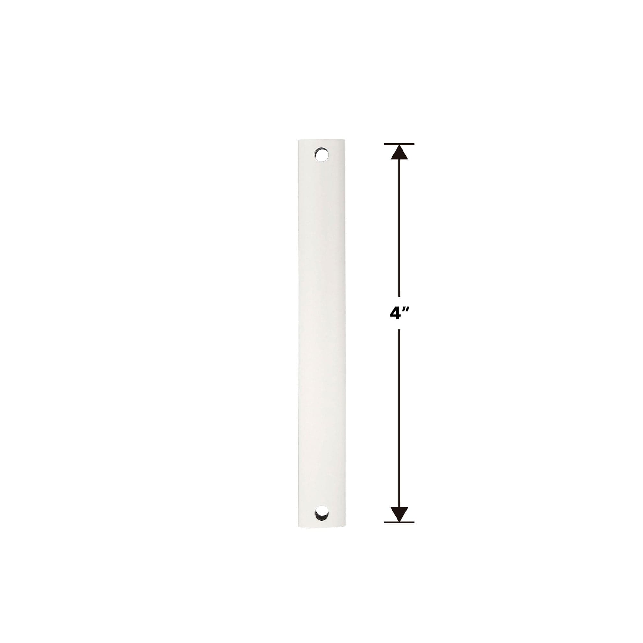 dimensions of Steel Fandelier Downrod | Fan Extension Rod | Matte White